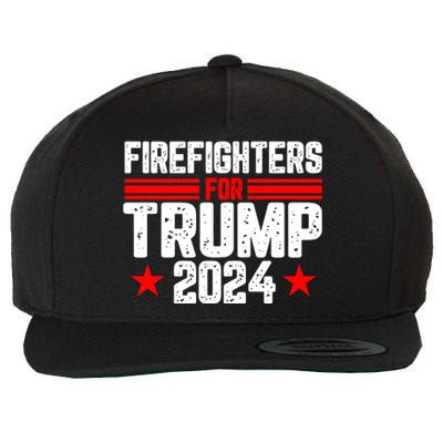 Firefighters For Trump 2024 Wool Snapback Cap