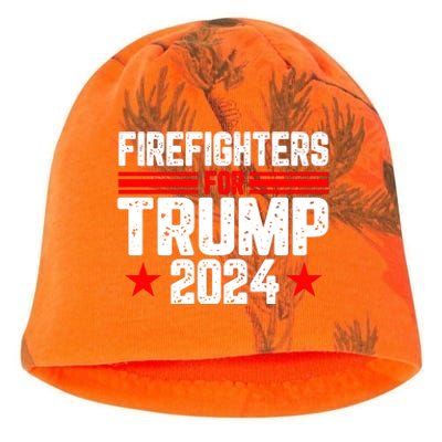 Firefighters For Trump 2024 Kati - Camo Knit Beanie