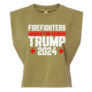 Firefighters For Trump 2024 Garment-Dyed Women's Muscle Tee