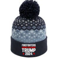 Firefighters For Trump 2024 The Baniff Cuffed Pom Beanie