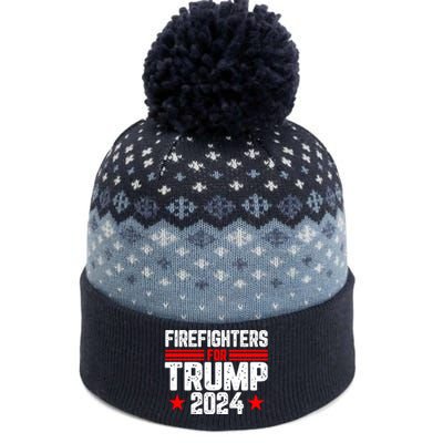 Firefighters For Trump 2024 The Baniff Cuffed Pom Beanie