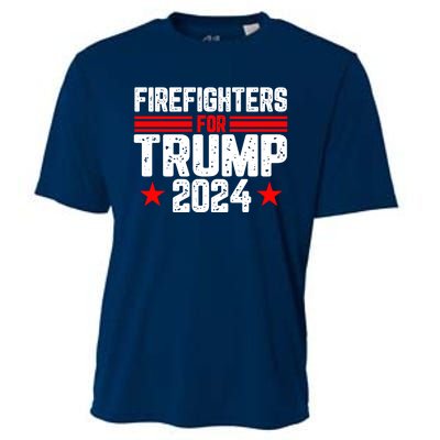 Firefighters For Trump 2024 Cooling Performance Crew T-Shirt