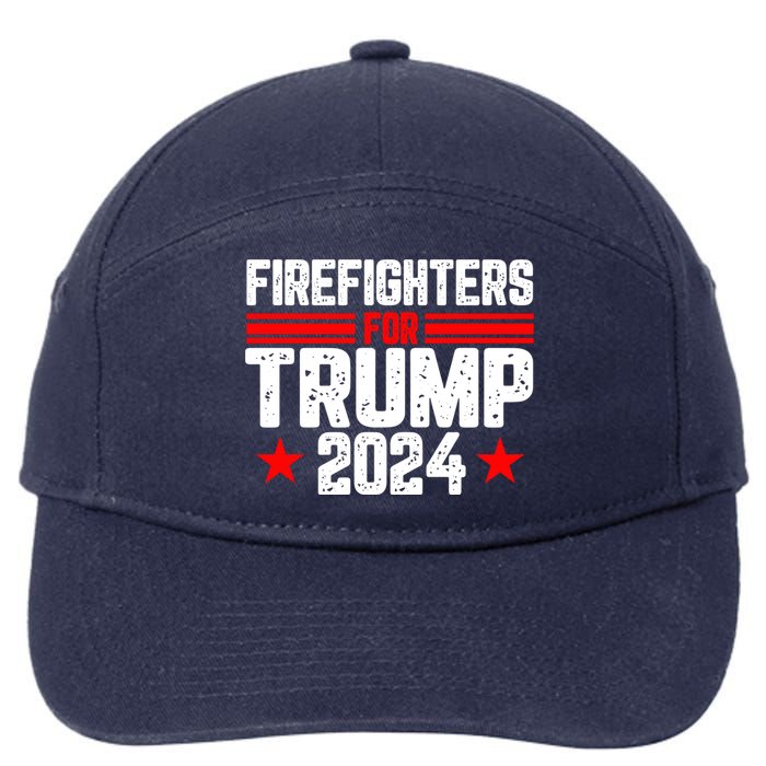 Firefighters For Trump 2024 7-Panel Snapback Hat