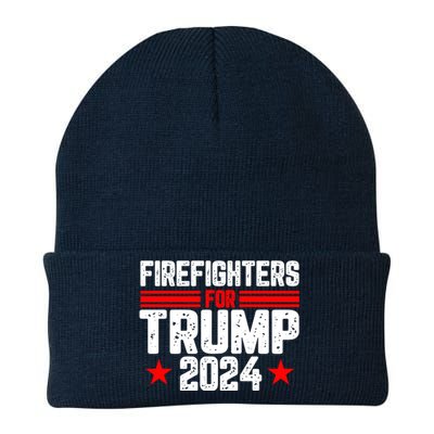 Firefighters For Trump 2024 Knit Cap Winter Beanie