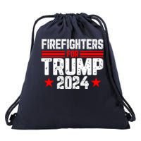 Firefighters For Trump 2024 Drawstring Bag