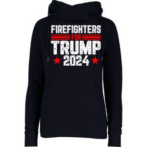 Firefighters For Trump 2024 Womens Funnel Neck Pullover Hood