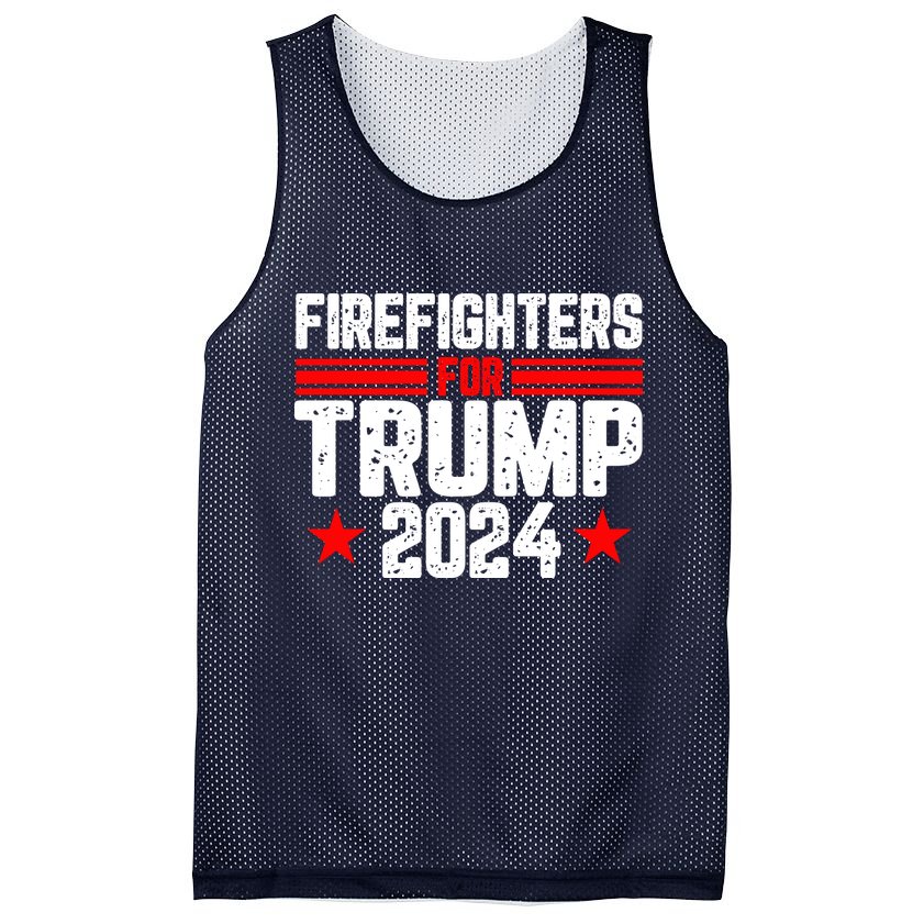 Firefighters For Trump 2024 Mesh Reversible Basketball Jersey Tank