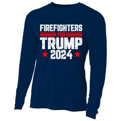 Firefighters For Trump 2024 Cooling Performance Long Sleeve Crew