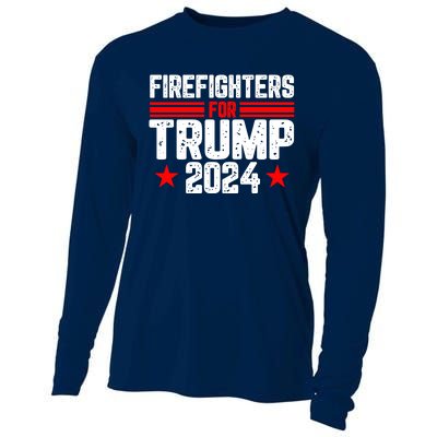 Firefighters For Trump 2024 Cooling Performance Long Sleeve Crew