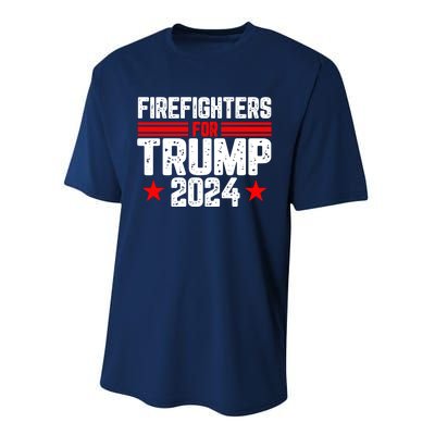 Firefighters For Trump 2024 Performance Sprint T-Shirt