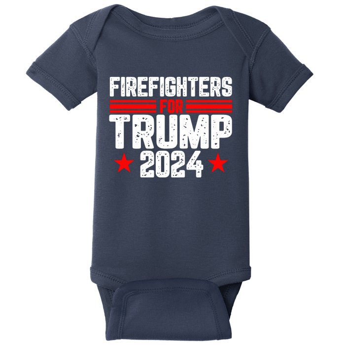 Firefighters For Trump 2024 Baby Bodysuit