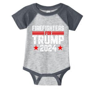 Firefighters For Trump 2024 Infant Baby Jersey Bodysuit