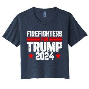 Firefighters For Trump 2024 Women's Crop Top Tee