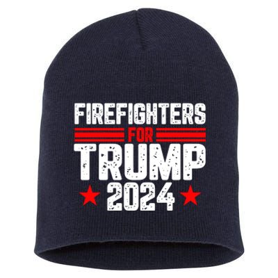 Firefighters For Trump 2024 Short Acrylic Beanie