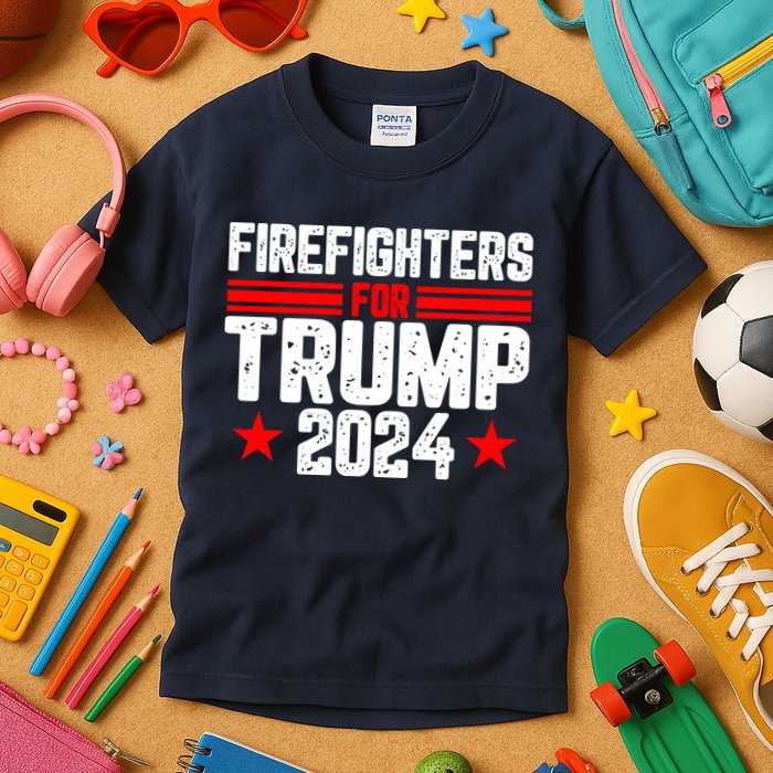 Firefighters For Trump 2024 Kids T-Shirt