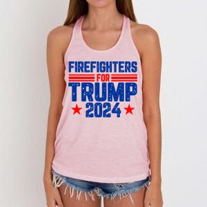 Firefighters For Trump 2024 Women's Knotted Racerback Tank