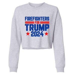 Firefighters For Trump 2024 Cropped Pullover Crew