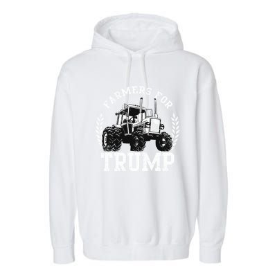 Farmers For Trump 2024 Election Farming Farmer Usa Gift Garment-Dyed Fleece Hoodie