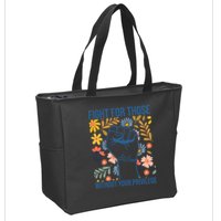 Fight For Those Without Your Privilege Quote Subtle Flower Zip Tote Bag