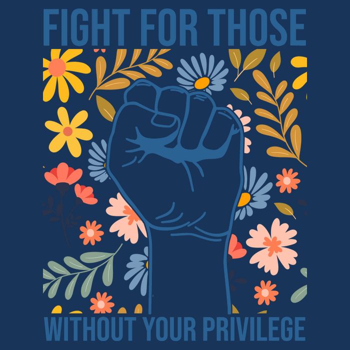 Fight For Those Without Your Privilege Quote Subtle Flower Infant Baby Jersey Bodysuit