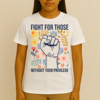 Fight For Those Without Your Privilege Quote Subtle Flower T-Shirt