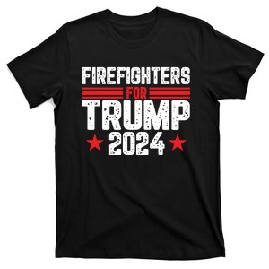 Firefighters For Trump 2024 Support Graphic T-Shirt