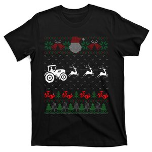 Farming Farmer Tractor Ugly Christmas Sweaters Family T-Shirt