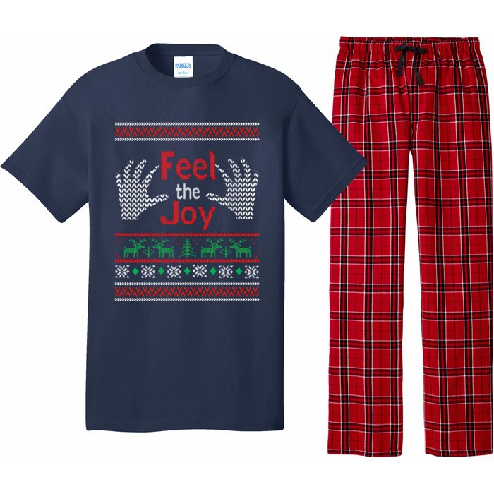 Funny Feel The Joy Ugly Christmas Pajama Set