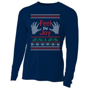 Funny Feel The Joy Ugly Christmas Cooling Performance Long Sleeve Crew