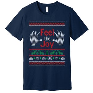 Funny Feel The Joy Ugly Christmas Premium T-Shirt