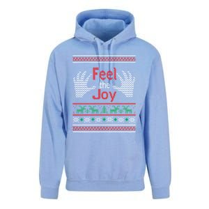 Funny Feel The Joy Ugly Christmas Unisex Surf Hoodie