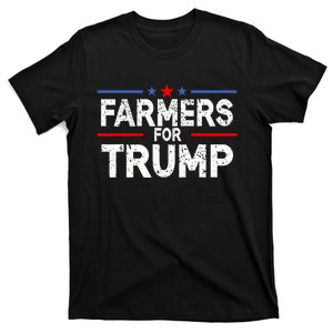 Farmers For Trump 2024 American Election Pro Trump Farmers T-Shirt