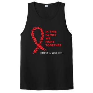 Family Fight Together Hemophilia Warrior Awareness Ribbon Gift PosiCharge Competitor Tank