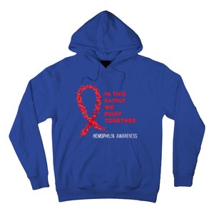 Family Fight Together Hemophilia Warrior Awareness Ribbon Gift Hoodie