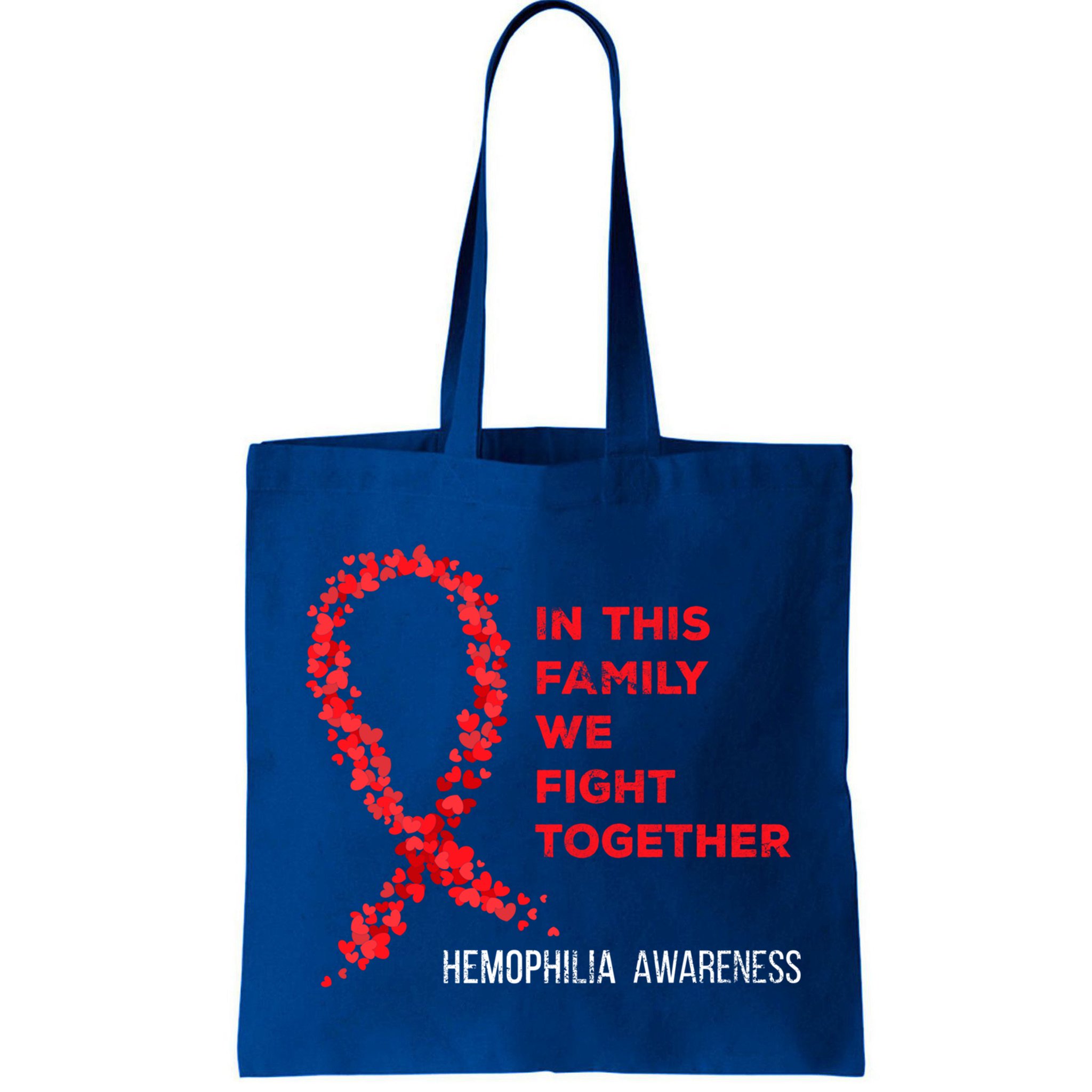 Family Fight Together Hemophilia Warrior Awareness Ribbon Gift Bag