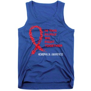 Family Fight Together Hemophilia Warrior Awareness Ribbon Gift Tank Top