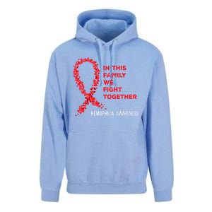 Family Fight Together Hemophilia Warrior Awareness Ribbon Gift Unisex Surf Hoodie