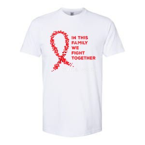 Family Fight Together Hemophilia Warrior Awareness Ribbon Gift Softstyle CVC T-Shirt