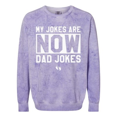 Funny First Time Dad Gifts For New Father Dad Jokes Colorblast Crewneck Sweatshirt