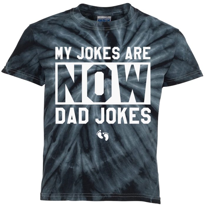 Funny First Time Dad Gifts For New Father Dad Jokes Kids Tie-Dye T-Shirt