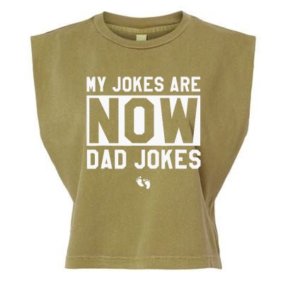 Funny First Time Dad Gifts For New Father Dad Jokes Garment-Dyed Women's Muscle Tee