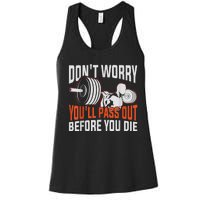 Funny Fitness Trainer Gift Gym Workout Personal Trainer Women's Racerback Tank