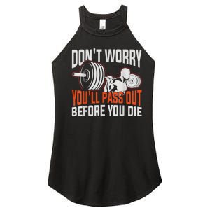 Funny Fitness Trainer Gift Gym Workout Personal Trainer Women's Perfect Tri Rocker Tank