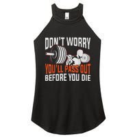 Funny Fitness Trainer Gift Gym Workout Personal Trainer Women's Perfect Tri Rocker Tank