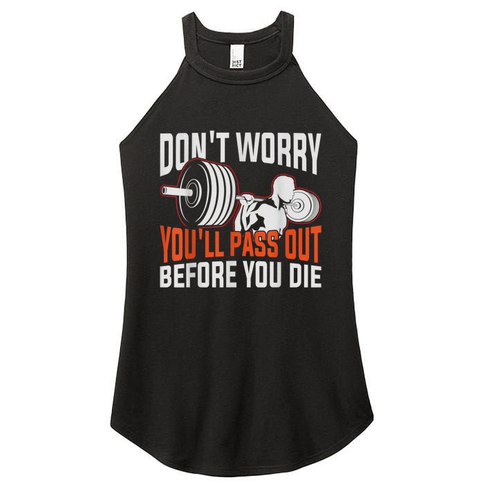 Funny Fitness Trainer Gift Gym Workout Personal Trainer Women's Perfect Tri Rocker Tank