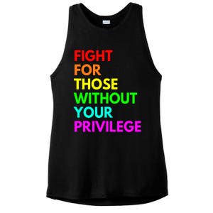 Fight For Those Without Your Privilege Civil Rights Equality VNeck Ladies PosiCharge Tri-Blend Wicking Tank