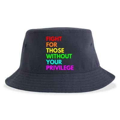 Fight For Those Without Your Privilege Civil Rights Equality VNeck Sustainable Bucket Hat