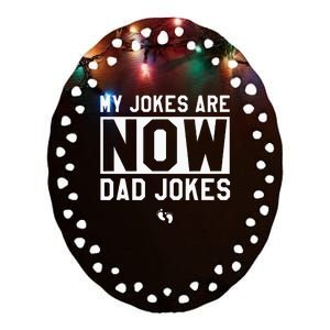 Funny First Time Dad Gifts For Men New Father Dad Jokes Ceramic Oval Ornament