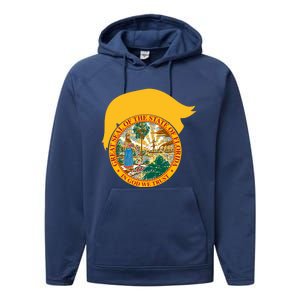 Florida For Trump Floridians Love 2024 Trump President Vote Great Gift Performance Fleece Hoodie