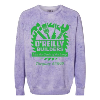 Funny Fawlty Towers, Basil Fawlty, O'Reilly Builders Parody Colorblast Crewneck Sweatshirt